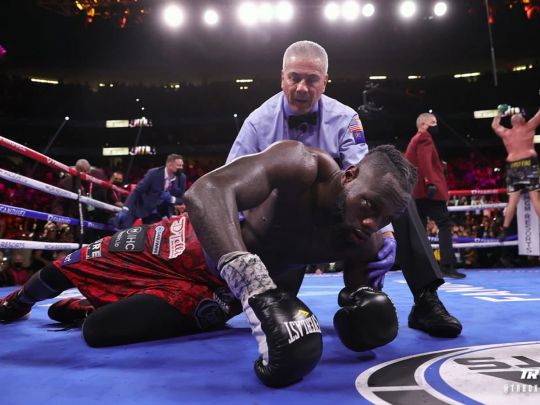 Ф'юрі — Уайлдер: відео нокауту в неймовірному бою за пояси WBC та The Ring в суперважкій вазі