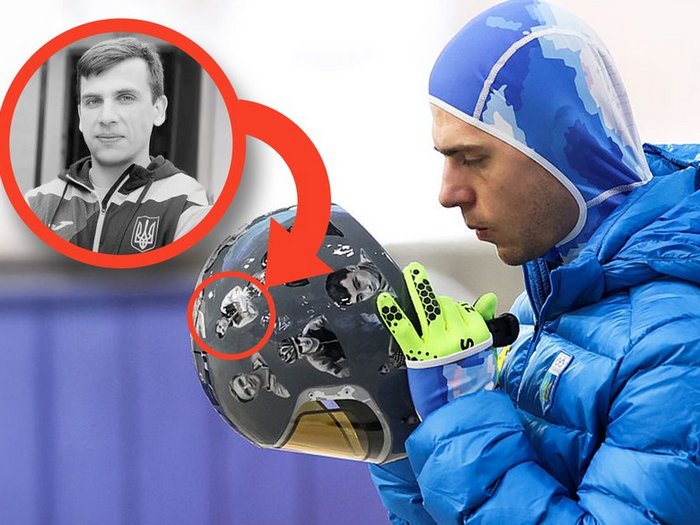 Портрет загиблого воїна на&nbsp;шоломі олімпійця: історія Олексія Хабарова