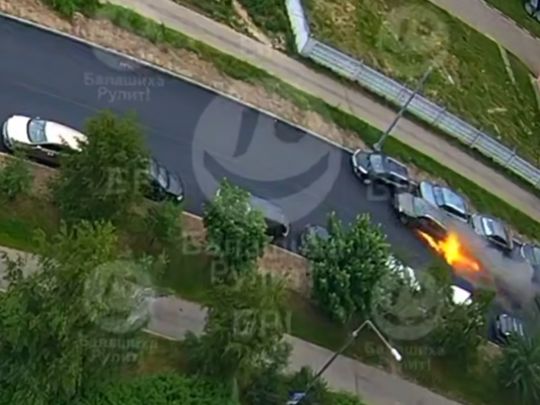 Смертельний вибух у&nbsp;Підмосков&rsquo;ї: машину розірвало у&nbsp;дворі житлового кварталу (відео)